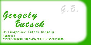 gergely butsek business card